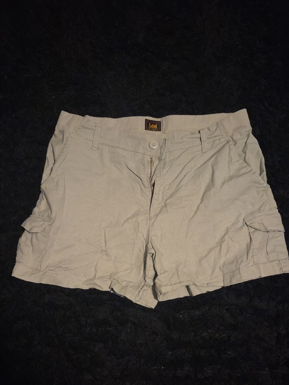 Lee Women's Khaki Cargo Shorts - Light Taupe